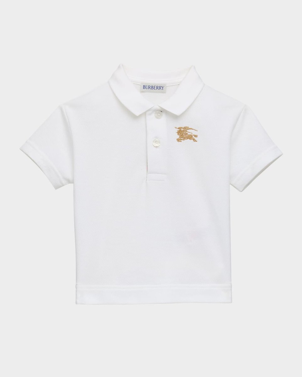 Boy's Johane Cotton Pique EKD Polo Shirt, Size 6M-